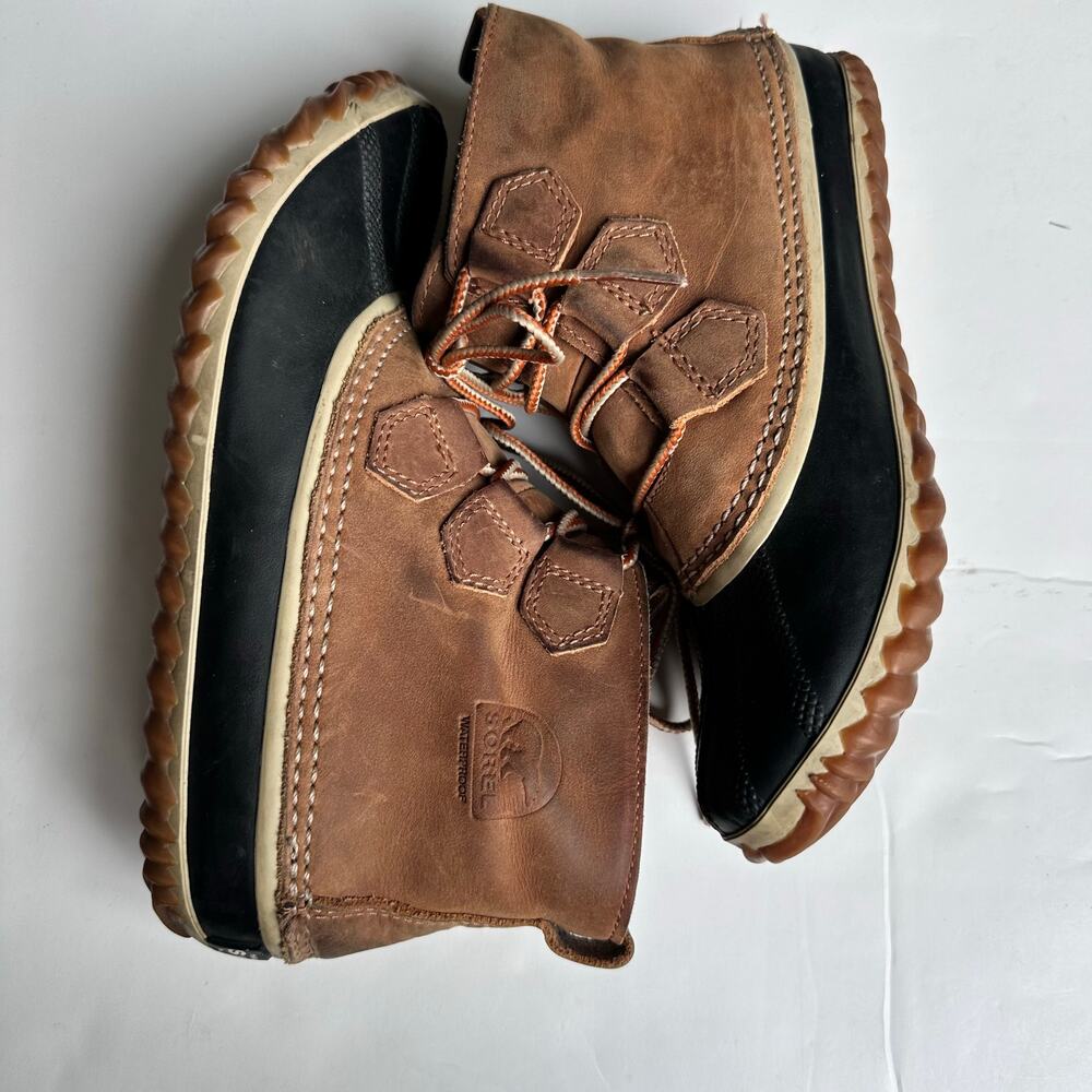 SOREL Out N About Leather Waterproof Boots - Women's 7.5 - Picture 2 of 8
